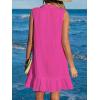 imageCUPSHE Women Swimsuit Coverup 100 Cotton Ruffle Hem Beach Cover Up DressesHot Pink