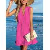 imageCUPSHE Women Swimsuit Coverup 100 Cotton Ruffle Hem Beach Cover Up DressesHot Pink