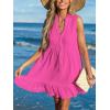 imageCUPSHE Women Swimsuit Coverup 100 Cotton Ruffle Hem Beach Cover Up DressesHot Pink