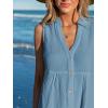 imageCUPSHE Women Swimsuit Coverup 100 Cotton Ruffle Hem Beach Cover Up DressesLake Blue