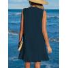 imageCUPSHE Women Swimsuit Coverup 100 Cotton Ruffle Hem Beach Cover Up DressesNavy