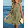 imageCUPSHE Women Swimsuit Coverup 100 Cotton Ruffle Hem Beach Cover Up DressesOlive Green
