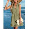 imageCUPSHE Women Swimsuit Coverup 100 Cotton Ruffle Hem Beach Cover Up DressesOlive Green