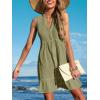 imageCUPSHE Women Swimsuit Coverup 100 Cotton Ruffle Hem Beach Cover Up DressesOlive Green