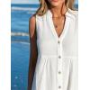 imageCUPSHE Women Swimsuit Coverup 100 Cotton Ruffle Hem Beach Cover Up DressesWhite