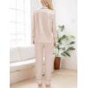 imageCUPSHE Womens Satin Silk Pajama Set Soft Pjs Sleepwear Short Sleeve Top with Long Pajama Pant SetBchampagne
