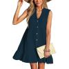 imageCUPSHE Women Swimsuit Coverup 100 Cotton Ruffle Hem Beach Cover Up DressesNavy