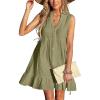 imageCUPSHE Women Swimsuit Coverup 100 Cotton Ruffle Hem Beach Cover Up DressesOlive Green