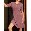 imageCUPSHE Nightgowns for Women V Neck Sleepwear Soft Sleeveless Chemise LingerieAred