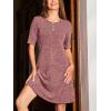 imageCUPSHE Nightgowns for Women V Neck Sleepwear Soft Sleeveless Chemise LingerieAred