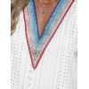 imageCUPSHE Women Eyelet Tops V Neck Embroidered Jersey Tank Lace Cutout Blouses Tee Sleeveless Shirt CasualWhite