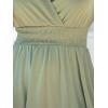 imageCUPSHE Women Mini Dress Smocked Dress Cap Sleeve A line Sundress Flowy Dresses Trendy Vacation OutfitsDark Green