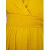 imageCUPSHE Women Mini Dress Smocked Dress Cap Sleeve A line Sundress Flowy Dresses Trendy Vacation OutfitsYellow
