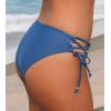 imageCUPSHE Women Swimsuit Bikini Bottom String Cheeky Side Tie Low Rise Bathing SuitNavy Blue