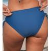 imageCUPSHE Women Swimsuit Bikini Bottom String Cheeky Side Tie Low Rise Bathing SuitNavy Blue