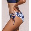 imageCUPSHE Women Swimsuit Bikini Bottom String Cheeky Side Tie Low Rise Bathing SuitWhiteNavy Floral