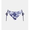 imageCUPSHE Women Swimsuit Bikini Bottom String Cheeky Side Tie Low Rise Bathing SuitWhiteNavy Floral