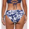 imageCUPSHE Women Swimsuit Bikini Bottom String Cheeky Side Tie Low Rise Bathing SuitWhiteNavy Floral