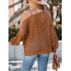 imageCUPSHE Womens 2024 Fall Crochet Sweater Off The Shoulder Hollow Out Pullover Sweater Jumper TopOrange