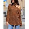 imageCUPSHE Womens 2024 Fall Crochet Sweater Off The Shoulder Hollow Out Pullover Sweater Jumper TopOrange