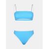 imageCUPSHE Womens Bikini Sets Two Piece Swimsuit High Waisted Square Neck Back Hook Color Block Cheeky BottomSky BlueWhite