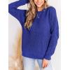 imageCUPSHE Womens Long Sleeve Sweater 2024 Knit Mock Neck Pullover Sweaters TopsBlue