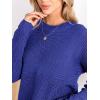 imageCUPSHE Womens Long Sleeve Sweater 2024 Knit Mock Neck Pullover Sweaters TopsBlue