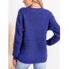 imageCUPSHE Womens Long Sleeve Sweater 2024 Knit Mock Neck Pullover Sweaters TopsBlue