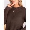 imageCUPSHE Womens Long Sleeve Sweater 2024 Knit Mock Neck Pullover Sweaters TopsBrown