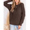 imageCUPSHE Womens Long Sleeve Sweater 2024 Knit Mock Neck Pullover Sweaters TopsBrown
