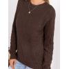 imageCUPSHE Womens Long Sleeve Sweater 2024 Knit Mock Neck Pullover Sweaters TopsBrown