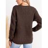 imageCUPSHE Womens Long Sleeve Sweater 2024 Knit Mock Neck Pullover Sweaters TopsBrown