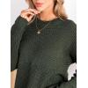 imageCUPSHE Womens Long Sleeve Sweater 2024 Knit Mock Neck Pullover Sweaters TopsGreen