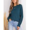 imageCUPSHE Womens Long Sleeve Sweaters Crew Neck 2024 Fall Knit Pullover SweaterBlue