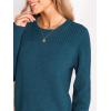 imageCUPSHE Womens Long Sleeve Sweaters Crew Neck 2024 Fall Knit Pullover SweaterBlue