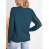 imageCUPSHE Womens Long Sleeve Sweaters Crew Neck 2024 Fall Knit Pullover SweaterBlue