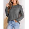 imageCUPSHE Womens Long Sleeve Sweaters Crew Neck 2024 Fall Knit Pullover SweaterGrey
