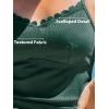 imageCUPSHE Womens One Piece Swimsuit Tummy Control Bathing Suit Scalloped V Neck Adjustable Straps Rib RuchedMoss Green