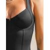 imageCUPSHE Womens One Piece Swimsuit Tummy Control Bathing Suit V Neck High Support Sculpting SwimwearBlack