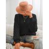 imageCUPSHE Womens Sweater Long Sleeve Crewneck Sweaters Cable Knit Jumper TopsBlack