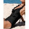 imageCUPSHE Womens Tankini Sets Two Piece Swimsuit High Waisted V Neck Ruffled Self Tie Lace Up Ruched XS4XLBlack