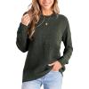 imageCUPSHE Womens Long Sleeve Sweater 2024 Knit Mock Neck Pullover Sweaters TopsGreen