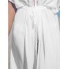 imageCUPSHE Kimono Swimsuit Coverup for Women Open Front Striped Maxi Cardigan Beach Cover UpSolid White