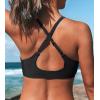 imageCUPSHE Womens Bikini Top Swimsuit Bandeau Top Back Tie with Removable Shoulder StrapsBlack