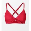 imageCUPSHE Womens Bikini Top Swimsuit Bandeau Top Back Tie with Removable Shoulder StrapsRed