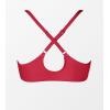 imageCUPSHE Womens Bikini Top Swimsuit Bandeau Top Back Tie with Removable Shoulder StrapsRed