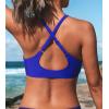 imageCUPSHE Womens Bikini Top Swimsuit Bandeau Top Back Tie with Removable Shoulder StrapsRoyal Blue