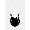 imageCUPSHE Womens One Piece Swimsuit Plunging V Neck Bathing Suit Crisscross Back Tie Slimming Sculpting Color BlockBlackWhite