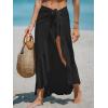 imageCUPSHE Womens Sarong Cover Ups Swimsuit Wrap Skirt Self Tie Beach Cover Up Ruffle Wraps One SizeBlack