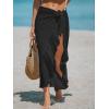 imageCUPSHE Womens Sarong Cover Ups Swimsuit Wrap Skirt Self Tie Beach Cover Up Ruffle Wraps One SizeBlack